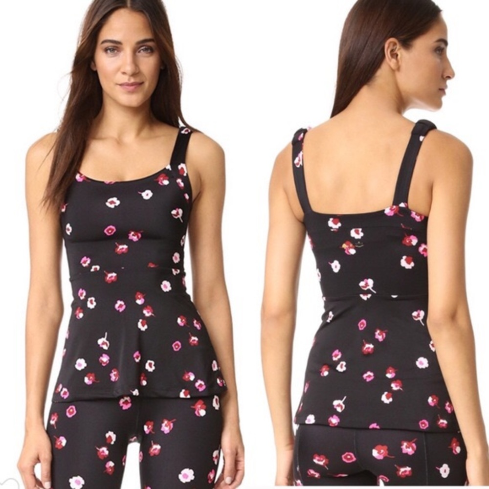 Beyond yoga x Kate Spade flower peplum workout top